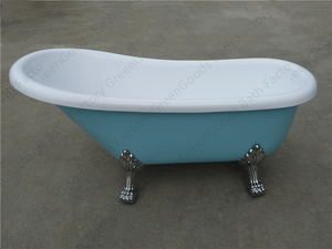 Bañeras de resina de Color azul, clásicas, acrílicas, para bañera, con función de remojo, individual, patas de <span class=keywords><strong>gallo</strong></span> - Product Image 2