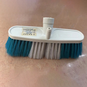 Brosse à balai souple en nylon sans poils, tête de balai pour dépoussiérer, usage intérieur, manche en plastique - Product Image 1