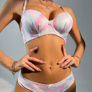 Nuevo Conjunto de Lencería Sexy con Estampado de Arcoíris para Mujer, <span class=keywords><strong>Sujetador</strong></span> <span class=keywords><strong>Push</strong></span>-<span class=keywords><strong>Up</strong></span> con Imágenes, Conjunto de Ropa Interior - Product Image 2