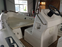 Bateau de pêche gonflable en fibre de verre pas cher, Hypalon RIB680A certifié CE, capacité de 12 personnes, FUNSEA, eaux offshore, garantie de 3 ans