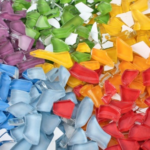 Piastrelle <span class=keywords><strong>Mosaico</strong></span> Fai-da-Te in <span class=keywords><strong>Vetro</strong></span> Temperato, Cristalli Spezzati Colorati, <span class=keywords><strong>Vetro</strong></span> Irregolare Sciolto per Artigianato - Product Image 2
