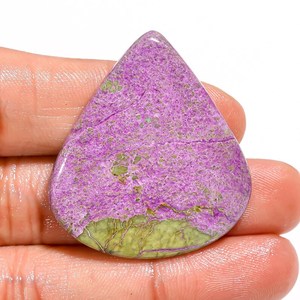 37x33x4mm เครื่องประดับอัญมณีขัดเงาคริสตัลสีเขียวสดใสทรงหลวม atlantisite - Product Image 4