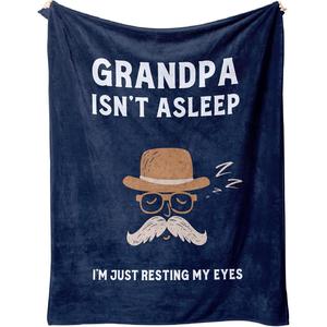 <b>Brown</b> Wood Panel Grandpa Quote Flannel <b>Blanket</b> <b>Throw</b> <b>Blanket</b> Nap <b>Blanket</b> Breathable Skin Friendly for Bedroom Living Room - Product Image 5