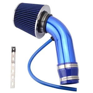 Aluminum 3'' 76 mm Car Cold Air Intake System Turbos Induction Pipe Tube with Cone Air Filter