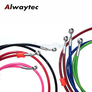 Banjo Bolts <strong>Motorcycle</strong> 28&deg;- 28&deg; AN3 254 -1220mm Braided Hose Hydraulic Reinforce Brake Line Clutch Oil Tube M10 Banjo Universal - Product Image 4