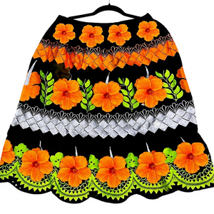 Custom Hawaiian Island Embroidery <b>Skirt</b> Women Aloha Tropical Floral Summer Beach Resort Casual Clothing Wholesale Supplier - Product Image 1