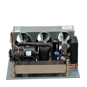 Unit kondensor Freezer pendingin kompresor Horizontal baru dengan Motor untuk pabrik manufaktur dan industri ritel