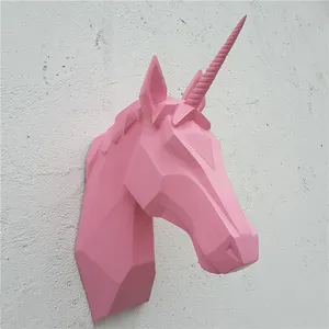 Escultura de Cabeza de Ciervo/Unicornio en Resina con Diseño Geométrico Abstracto, para Decoración de Pared Interior <span class=keywords><strong>del</strong></span> Hogar, Venta Caliente <span class=keywords><strong>2022</strong></span> - Product Image 2