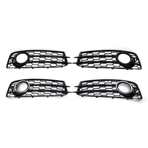 Bisel de cubierta de rejilla de luz antiniebla delantera de nido de abeja para Audi <span class=keywords><strong>A3</strong></span> <span class=keywords><strong>8P</strong></span> <span class=keywords><strong>S</strong></span>-<span class=keywords><strong>Line</strong></span> 2008-12 negro brillante/cromo 8P0807681Q 8P0807682Q - Product Image 1