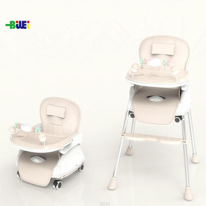 Chaise haute multifonction 3 en 1 pour bébé Chaise de salle à manger Chaise de bébé pliable Siège balançoire pour manger Chaise d'alimentation luxueuse pour bébé - Product Image 4