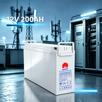 Batterie au gel AGM à borne frontale 12V 100Ah 105Ah 150Ah 200Ah, mince, à décharge profonde pour télécommunications, onduleurs et centres de données en rack