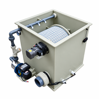 Filtre à tambour rotatif YUTANK à lavage automatique 30m³/h en PP et acier inoxydable 316L avec micro-filtration pour bassin à koïs, pisciculture, RAS et aquaculture