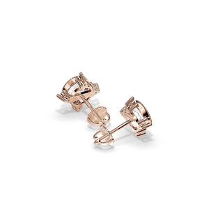 Round Brilliant Diamond Gold Plated <b>Stud</b> <b>Earrings</b> Premium 925 Sterling <b>Silver</b> Elegant Luxury Fine Jewelry for Women - Product Image 3