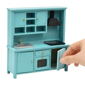 1:12 armadio da cucina in miniatura per casa delle bambole con piano cottura a induzione tavolo da cucina accessori per mobili per la decorazione della casa delle bambole giocattoli per bambini