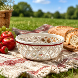 Cesto Portaoggetti <span class=keywords><strong>in</strong></span> <span class=keywords><strong>Ceramica</strong></span> Intrecciata, Cestini Artigianali per Pane e Frutta - Product Image 5