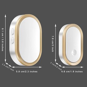 Không thấm nước 300M 60 <span class=keywords><strong>Chime</strong></span> 1 <span class=keywords><strong>2</strong></span> 3 Receiver DC không dây chuông cửa pin Powered thông minh cửa chuông - Product Image 4