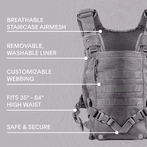 Chiến thuật ông bố bé tàu sân bay Túi biểu tượng tùy chỉnh người đàn ông chiến thuật vest tấm tàu sân bay bé vành đai tàu sân bay Túi - Product Image 2