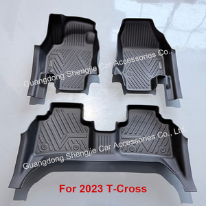 Alfombrillas de Coche Personalizables de Fábrica, Alfombrillas 5D Profundas de TPE Antideslizantes para Todo Tipo de Clima, Ajuste Perfecto para Volkswagen <span class=keywords><strong>T</strong></span> <span class=keywords><strong>Cross</strong></span> 2023 - Product Image 2