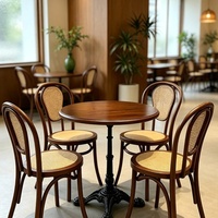 Ensemble de salle à manger commercial en bois avec banquette durable pour centre commercial, hôtel et salon