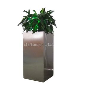 Jardinières personnalisées en acier inoxydable grand pot de fleurs en or rose avec support pour jardinières d'<span class=keywords><strong>intérieur</strong></span> Pots de fleurs - Product Image 1