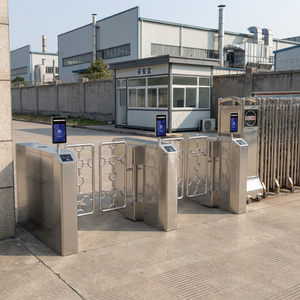 Barrière pivotante à prix d'usine en acier inoxydable, portillon automatique avec lecteur RFID et lecteur de carte faciale pour système de contrôle d'accès - Product Image 6