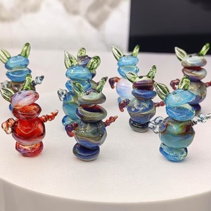 จี้แก้วเคลือบสี Shiji Niangniang สร้อยคอแก้ว ของที่ระลึก Nezha ของขวัญน่ารัก ของขวัญวันวาเลนไทน์ ทำด้วยมือ - Product Image 2