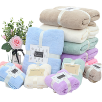 Serviette de Bain Microfibre Luxe Premium 300 g/m² Couleur Unie Technique de Tissage Usage Domestique Meilleure Vente avec Logo Personnalisé
