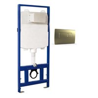 Toilette à double chasse d'eau encadrée en métal avec réservoir de réservoir dissimulé alliant style et fonctionnalité