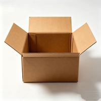 Carton d'expédition ondulé recyclable en kraft brun pour vêtements, quincaillerie, marchandises quotidiennes, emballage de transport