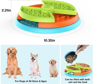 Ciotola per Cani a 3 Livelli Anti-<span class=keywords><strong>Vomito</strong></span>, Riduce L'Innoio e L'Ansia, Mangiatoia Interattiva Antiscivolo a Puzzle per Cani - Product Image 3