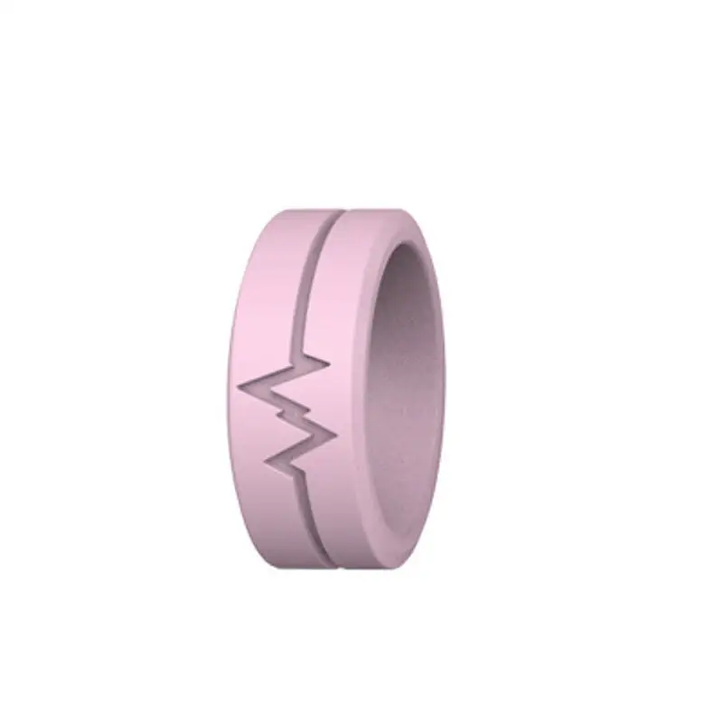 Factory customized change color sport wedding brand silicone rings