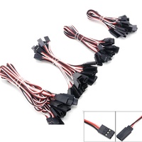 10 pièces 100mm/150mm/200mm/300mm/500mm câble d'extension Servo RC mâle à femelle plomb JR pour hélicoptère Rc Drone