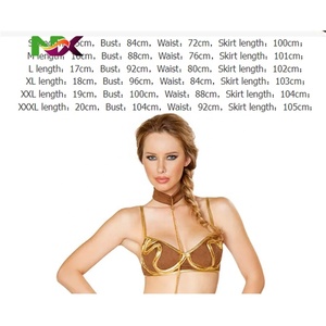 Disfraz Sexy de Princesa <span class=keywords><strong>Leia</strong></span> para Mujer, Sujetador y Falda de Esclava, Negro y Marrón, Disfraz Egipcio para Halloween TRAD-011 - Product Image 5