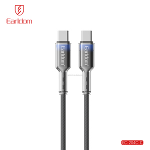 Earldom PD 60W 3A Carga rápida USB Tipo-C a C Transferencia de datos de alta velocidad Cable de nailon para i-Phone 15 Series Teléfono móvil - Product Image 1