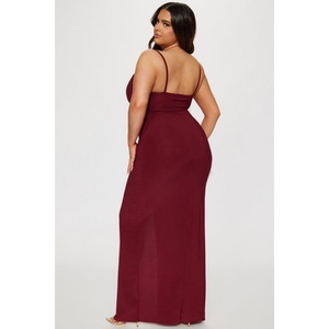 Robe de soirée rétro à col en V et bretelles queue de poisson, vente en gros - Product Image 6