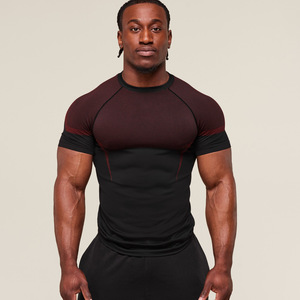 Custom Logo Print Workout Atletiek Tshirt Polyester Spandex 180 Gsm Gym Fitness Oversized T-Shirt Casual Sport T-Shirt Voor Mannen