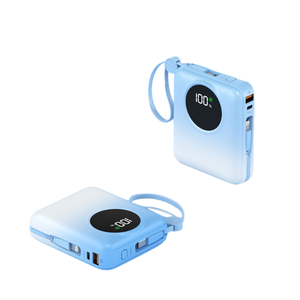 Nuevos productos 2025 Mini tamaño colorido Powerbank 22,5 W bancos de energía de carga rápida 10000mAh con cables - Product Image 1