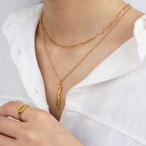 Collier en acier inoxydable 12 signes du zodiaque, lettre verticale, Logo personnalisé, astrologie, <span class=keywords><strong>Horoscope</strong></span>, bijoux, vente en gros - Product Image 3