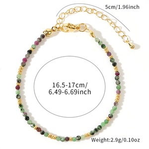 Vintage Charm Gold Plated Stainless Steel Beads Crystal Beaded Chain Bracelets for Women Party - Product Image 4