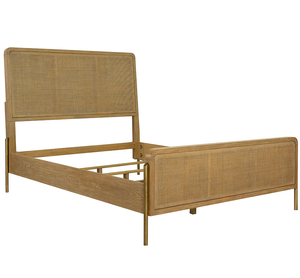 Wash and Natural Cane Eastern King Adjustable <b>Convertible</b> Modern Luxurious Panel <b>Bed</b> - Product Image 1