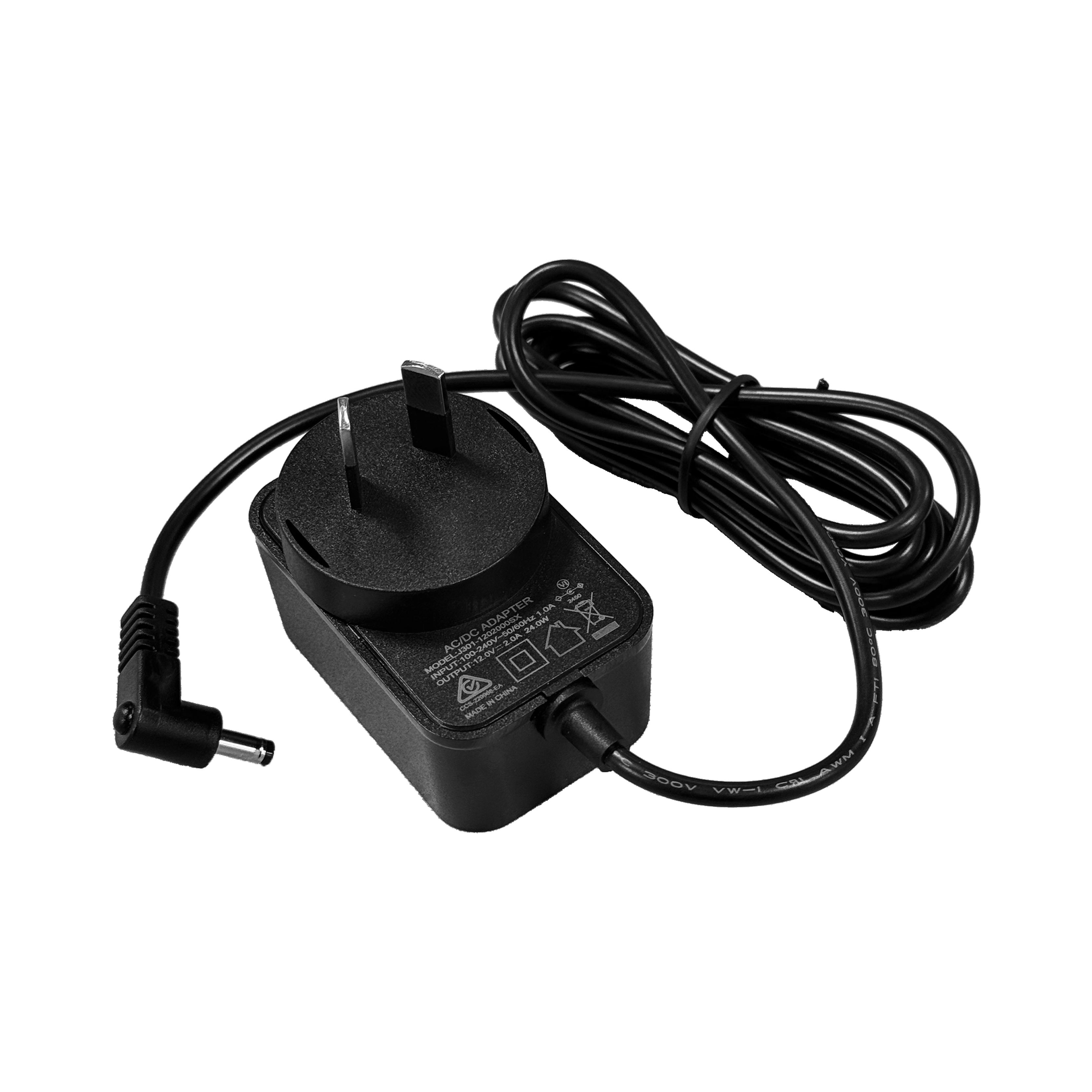 Adaptateur de puissance de 24V 1A dans le noir