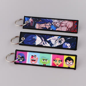 Porte-clés en tissu brodé avec motif de dessin animé Blue Lock et Death Note, décoration artistique tissée - Product Image 2