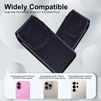 Étui de Téléphone en Cuir Véritable Imperméable de Sport en Gros, Pochette Holster avec Boucle de Ceinture, Sac Banane de Luxe pour Hommes iPhone 17 Pro Max