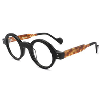 Monturas de Gafas Ópticas para Hombre, Montura de Acetato Vintage de Moda, Hechas a Mano, con Logotipo Personalizado, Montura Redonda