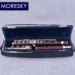 Flûte en bois de séquoia MORESKY 17 trous ouverts, clé E plaquée argent, cocobolo, professionnelle MFL-203 (OEM) - Product Image 1
