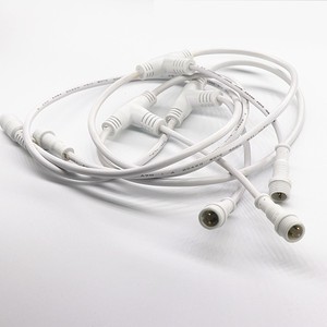 T-Shaped Waterproof Connector Cable 4-Core PVC <b>Plug</b> <b>In</b> For LED Outdoor <b>Lighting</b> - Product Image 1