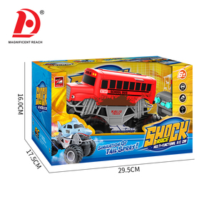 HUADA - Autobús Escolar a Control Remoto 2.4G, Camión Todoterreno RC con Función de Pulverización, Ruedas Grandes, Juguete de Auto RC para Niños - Product Image 5