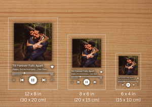 Plaque d'album musical personnalisée en acrylique avec cadre photo LED et base en bois pour <span class=keywords><strong>cadeau</strong></span> <span class=keywords><strong>Spotify</strong></span> - Product Image 2
