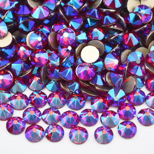 Cristales Planos Premium OLeeya 2088, Color Azul Brillante AB, Sin Fijación en Caliente, para Decoración de Ropa, Bikinis y Manualidades - Product Image 4