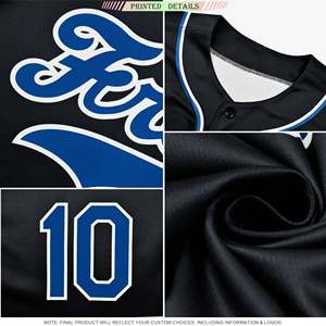 Camiseta de Béisbol Clásica Personalizada en Negro y Blanco Real, Estilo Auténtico - Product Image 6